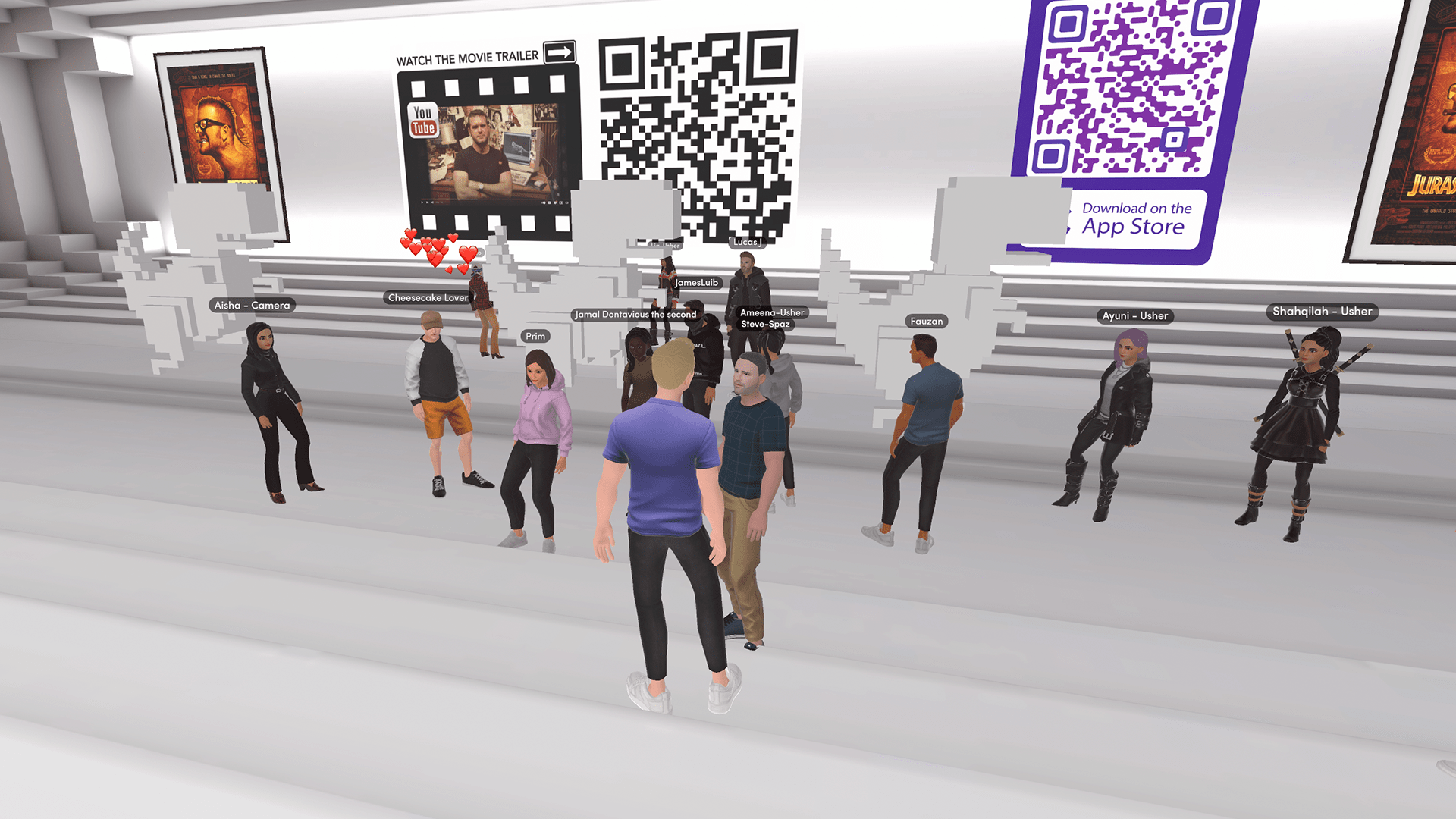 Metaverse group exploring the Gallery